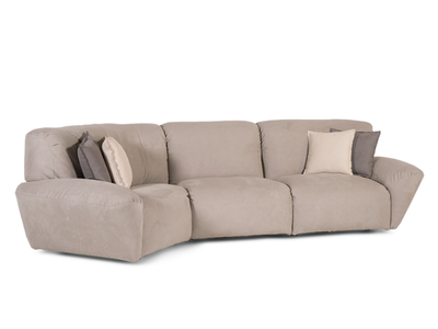 BELUGA - Sectional curved microfiber sofa _ Mantellassi 1926