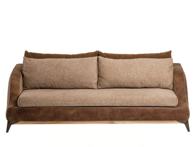 COUCH - Cotton and leather sofa _ Mantellassi 1926
