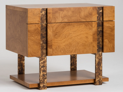 DIADEMA - Rectangular wooden bedside table with drawers _ Mantellassi 1926