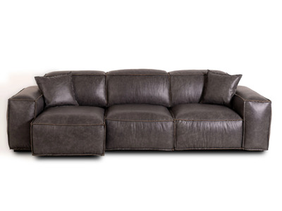 PLACIDO - Sectional 3 seater leather sofa _ Mantellassi 1926
