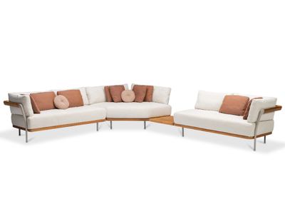 FLOWS - Corner sectional modular fabric garden sofa _ MANUTTI