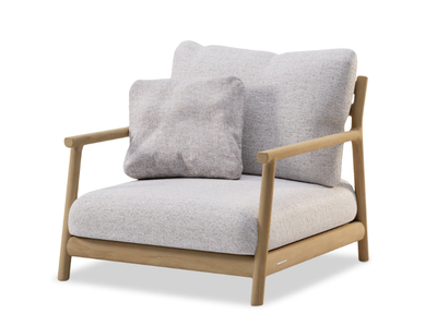 MUYU - Teak garden armchair with armrests _ MANUTTI