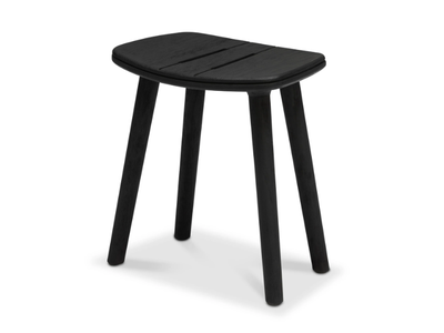SOLID - Low teak stool _ MANUTTI