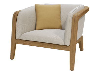 SUNRISE - Fabric garden armchair with armrests _ MANUTTI