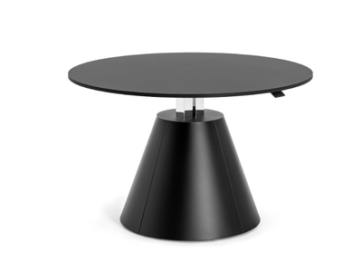 FOLLOW MEETING CONE - Round height-adjustable painted metal table _ Mara