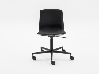 LOTO 100% RECYCLED - Swivel height-adjustable polypropylene office chair _ Mara