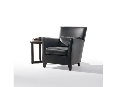 MORGANA - Leather armchair with armrests _ Marac