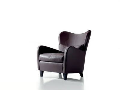 PORTOFINO - Leather armchair with armrests _ Marac