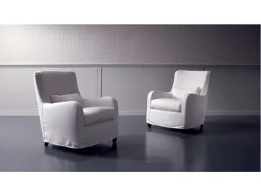 RIMINI - Fabric armchair with armrests _ Marac