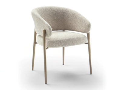 LINDA - Upholstered fabric chair with armrests _ Marelli