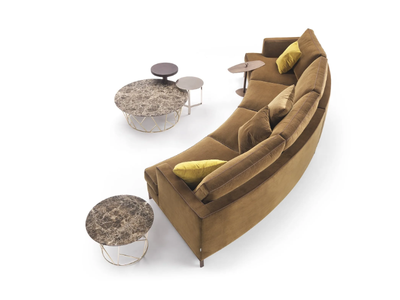 LOFT ROUND - Curved velvet sofa _ Marelli
