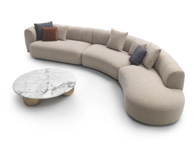 MILO - Sectional curved fabric sofa _ Marelli