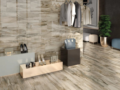 PETRIFIED WOOD NATURAL - Porcelain stoneware wall/floor tiles with marble effect _ MARINER