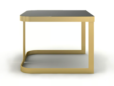 CLARK - Low square brass coffee table _ marioni