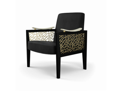 DAHLIA - Upholstered armchair with armrests _ marioni