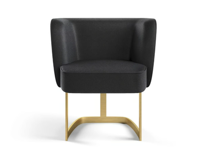 JOAN - Upholstered fabric chair with armrests _ marioni