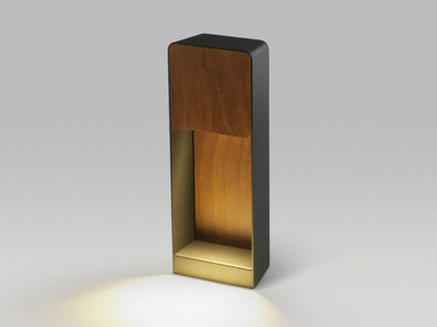 LAB - LED aluminium and wood bollard light _ Marset