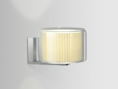 MERCER - LED blown glass and fabric wall lamp _ Marset