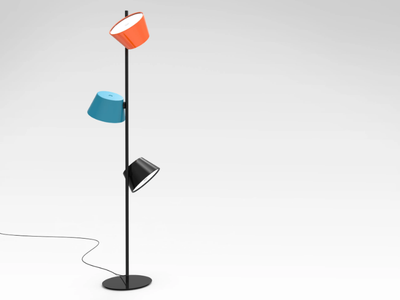 TAM TAM P3 - Adjustable aluminium floor lamp _ Marset