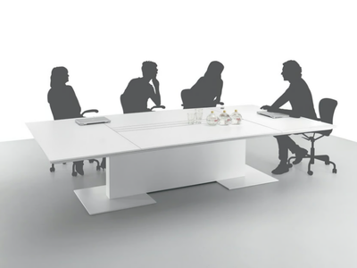 ANYWARE - Rectangular meeting table with cable management _ Martex