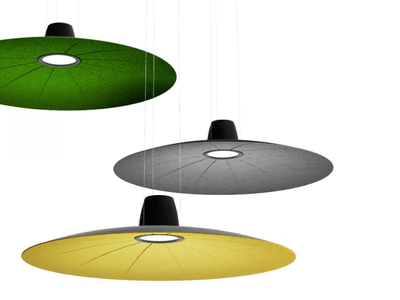 LENT - Acoustic dimmable fabric pendant lamp _ Martinelli Luce