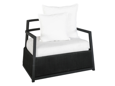 MINERVA LOUNGE - Upholstered teak armchair with armrests _ Mary&
