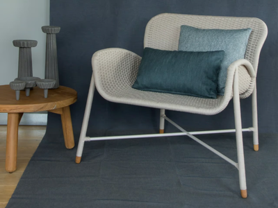 RAIN LOUNGE - Aluminium armchair with armrests _ Mary&