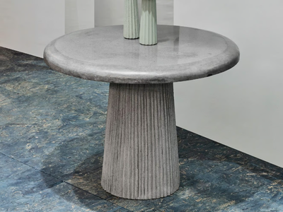 RIVERSTONE - Round natural stone dining table _ Mary&