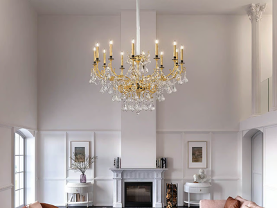 ODESSA S 12/120/95 - Pendant lamp with crystals _ Masiero