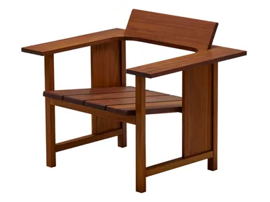 MC10 CLERICI - Iroko armchair with armrests _ Mattiazzi