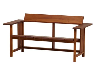 MC10 CLERICI - Iroko bench with back _ Mattiazzi