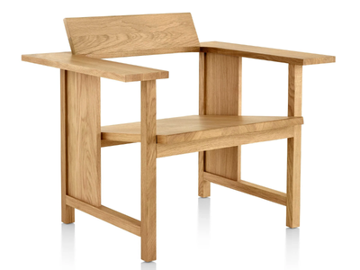 MC10 CLERICI - Oak armchair with armrests _ Mattiazzi