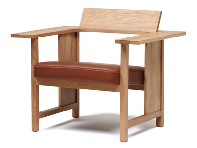 MC10 CLERICI - Oak armchair with armrests and upholstered seat _ Mattiazzi
