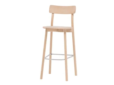 MC8 CHIARO - High ash stool with back _ Mattiazzi