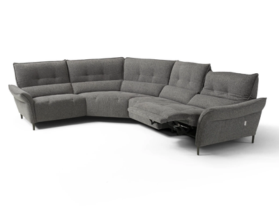 LEONARDO - Recliner sectional fabric sofa _ Max Divani