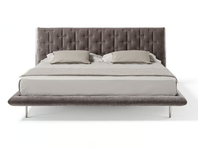 MUZZLE - Fabric double bed with upholstered headboard _ Max Divani