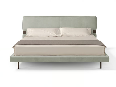 NEL - Fabric double bed with upholstered headboard _ Max Divani