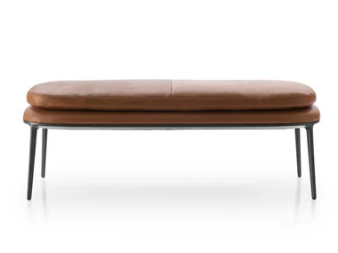 CARATOS - Upholstered leather bench _ Maxalto