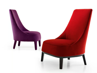 FEBO - Upholstered fabric armchair high-back _ Maxalto
