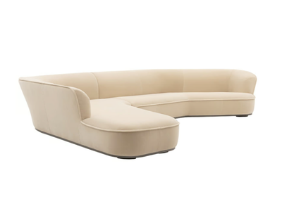 LILUM - Sectional fabric sofa with chaise longue _ Maxalto
