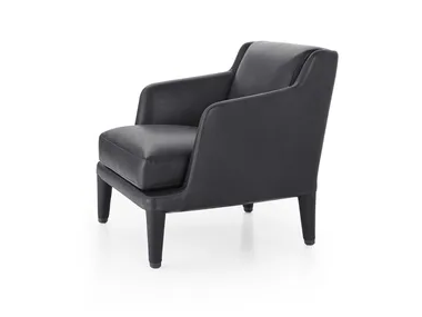 NIDUS - Leather armchair with armrests _ Maxalto