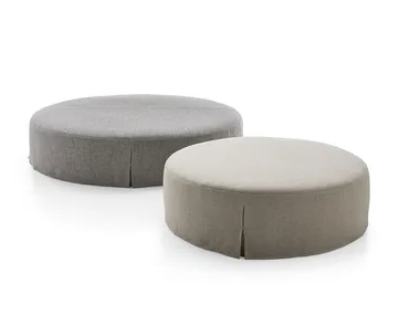 NIDUS - Upholstered round fabric pouf _ Maxalto