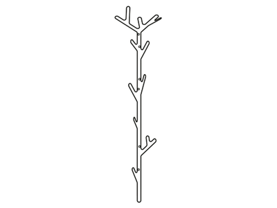 BRANCH - Wall-mounted painted metal coat rack _ maze