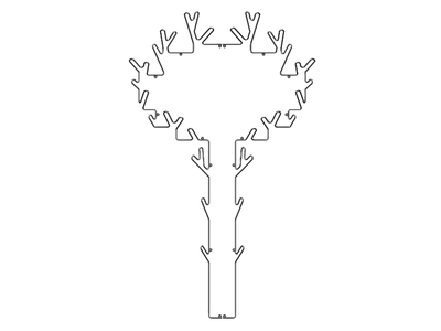 TREE - Wall-mounted painted metal coat rack _ maze