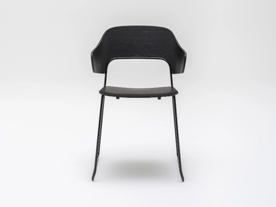 AFI - Stackable sled base chair with armrests _ mdd