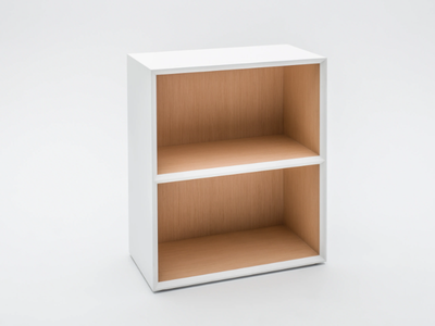 GRAVITY - Open melamine-faced chipboard office shelving _ mdd