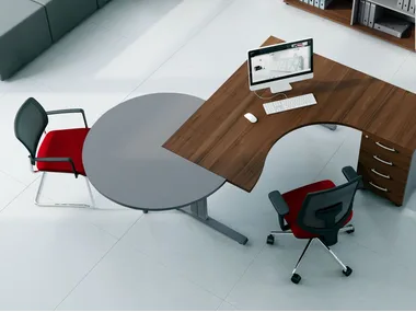 OGI_N - L-shaped melamine-faced chipboard office desk _ mdd