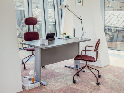 OGI_N - Rectangular melamine-faced chipboard office desk _ mdd