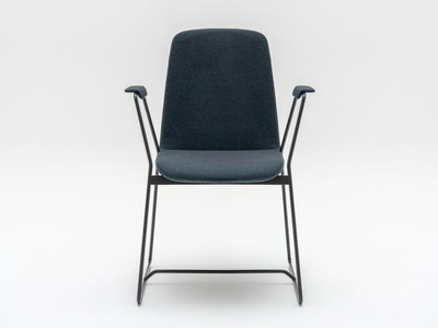 ULTI UKP5 - Sled base upholstered fabric chair with armrests _ mdd