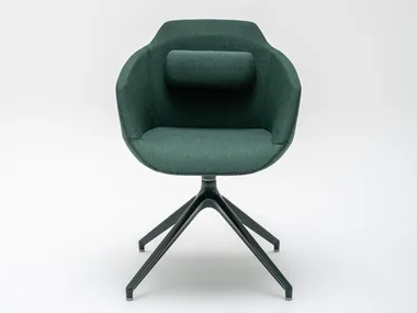 ULTRA UFP4 - Swivel trestle-based fabric chair with armrests _ mdd